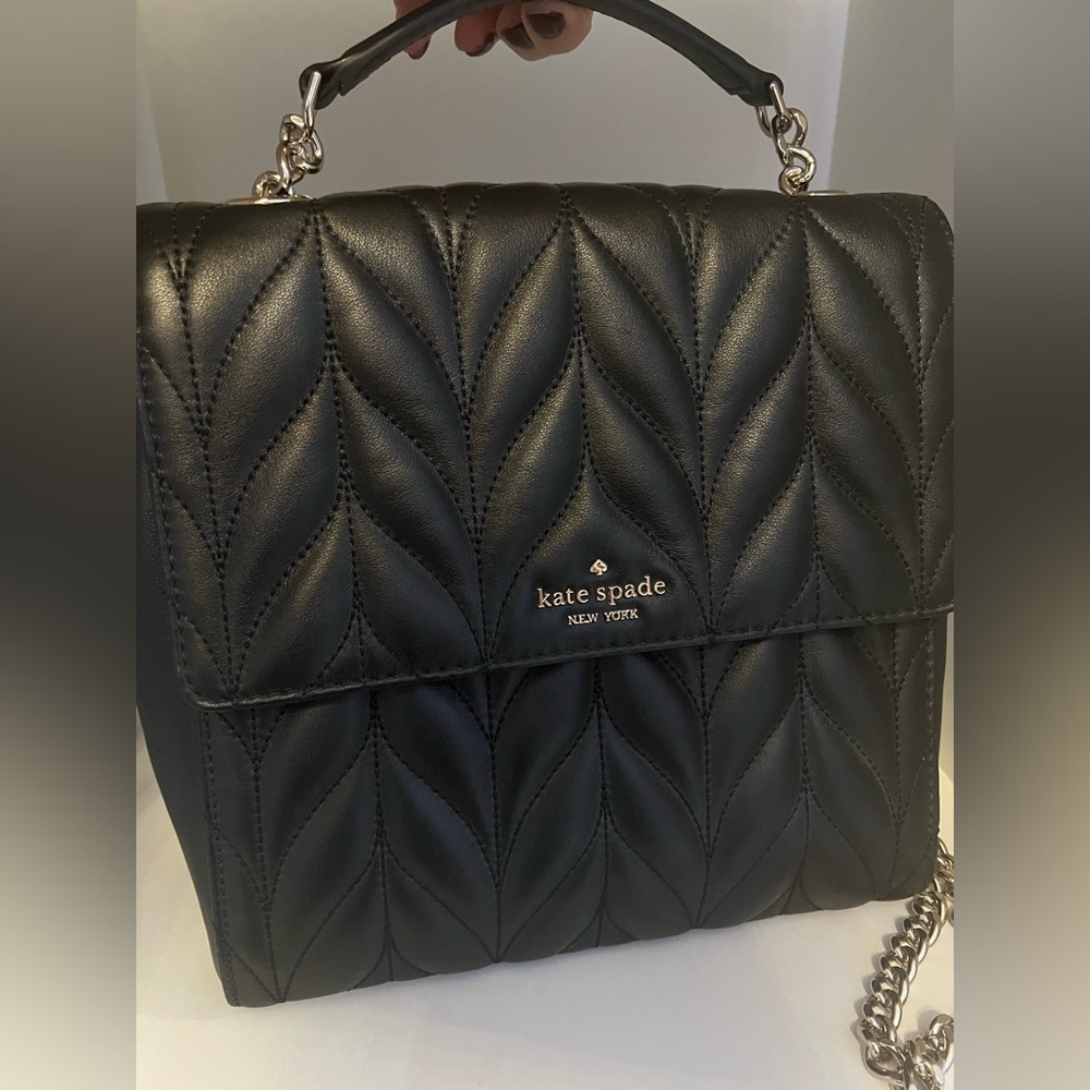 NWOT Kate Spade Black Quilted Brayden Briar Lane Backpack/Crossbody